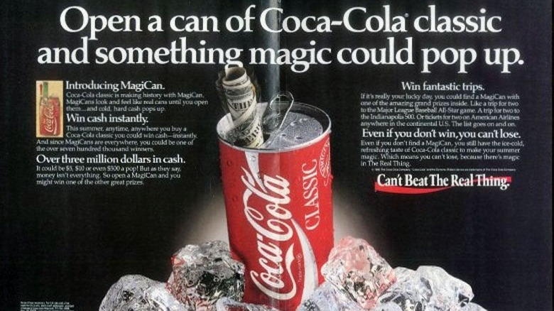 An ad for the Coca-Cola MagiCan