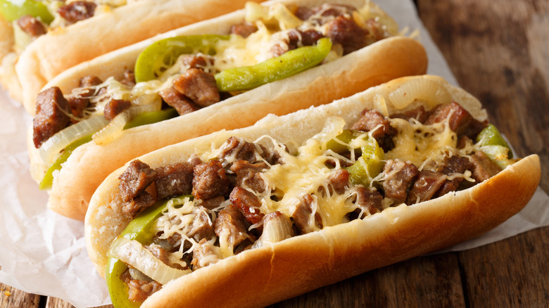 Philly cheese steak sandwich