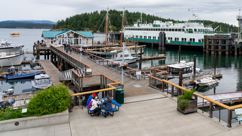 Pier and ferry in Friday Harbor, Washington during daytime