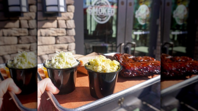 Ribs and sides from Smoked Kitchen and Tap in Crozet