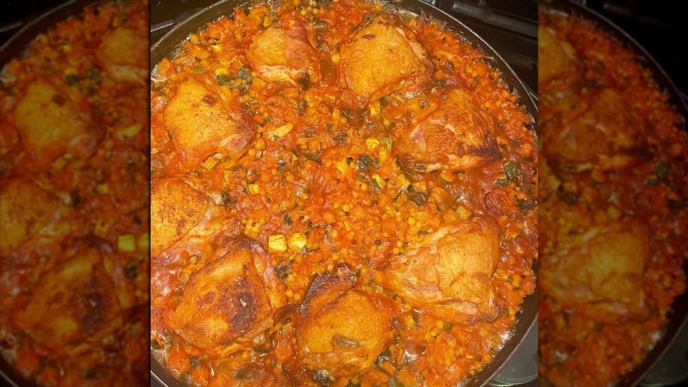 Anne Burrell's chicken in a pot