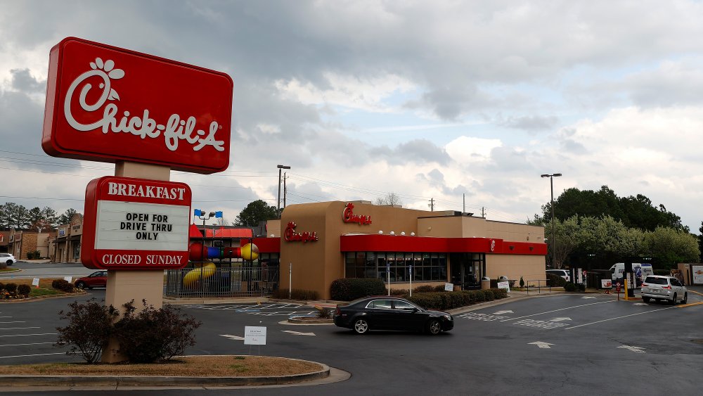 Chick-fil-A sign and location