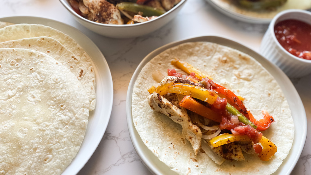 fajitas on plate