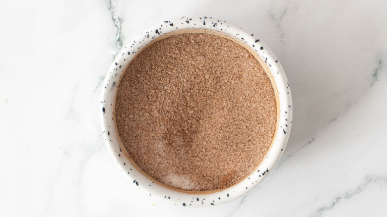 Cinnamon sugar mixture in bowl