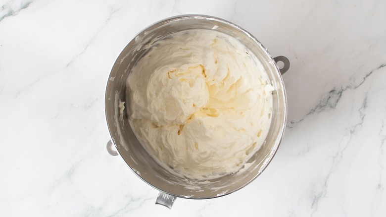 Cream cheese mixture in bowl