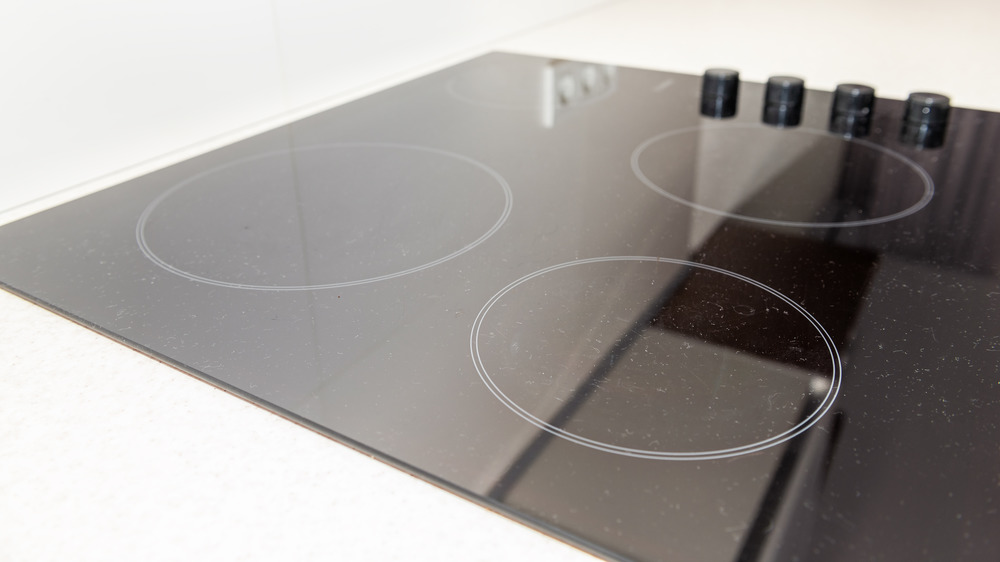 Black glass stovetop