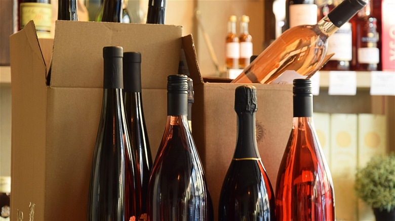 Bottles of wine