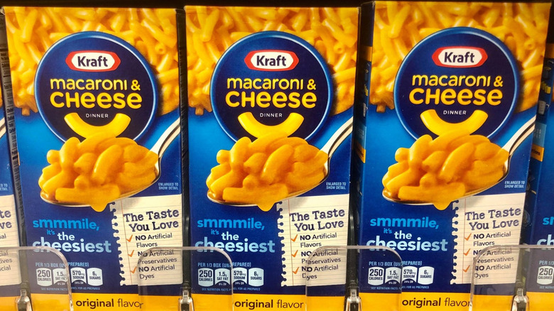 -January 19 ,2020, Several Boxes of Kraft Mac & Cheese on shelve at a grocery store