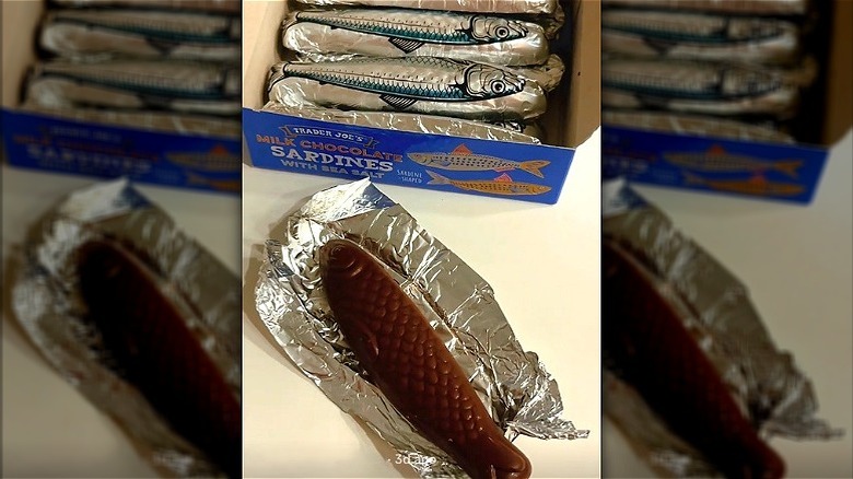 Trader Joe's milk chocolate sardines with sea salt