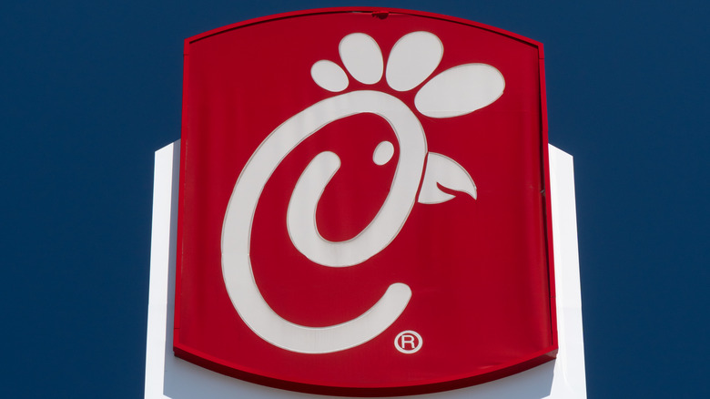 Chick-fil-A sign with logo