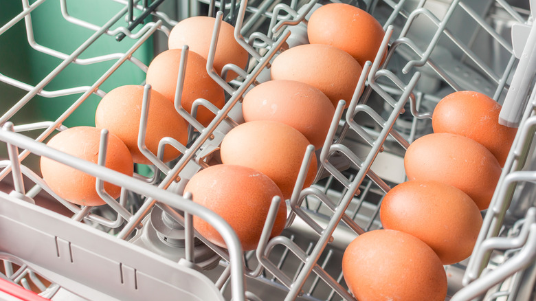 dishwasher cooked eggs
