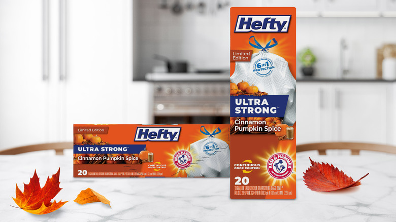 Hefty pumpkin spice trash bags