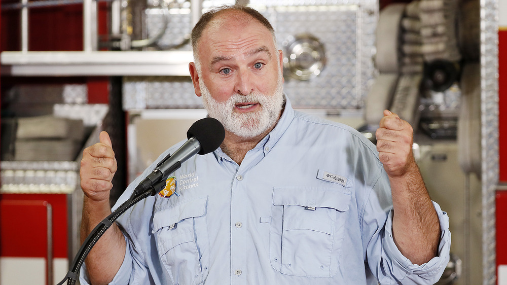 Chef Jose Andres speaking into a microphone