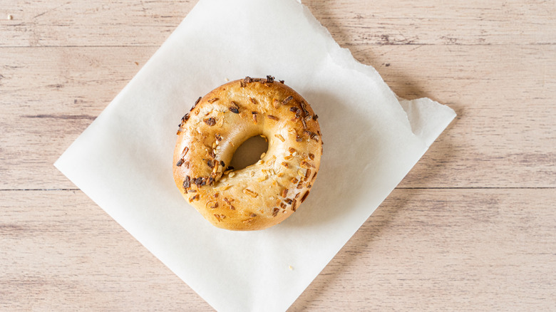 Bagel on table