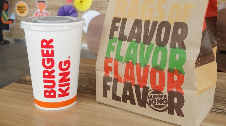 Burger King drink and bag