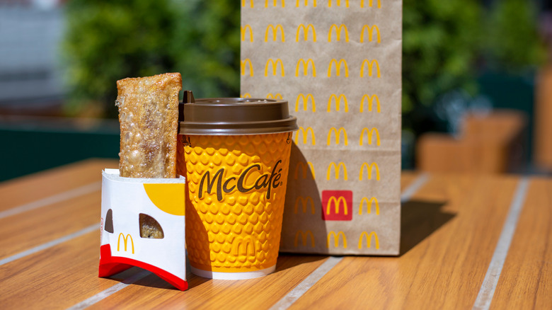 McDonald's pie and coffee