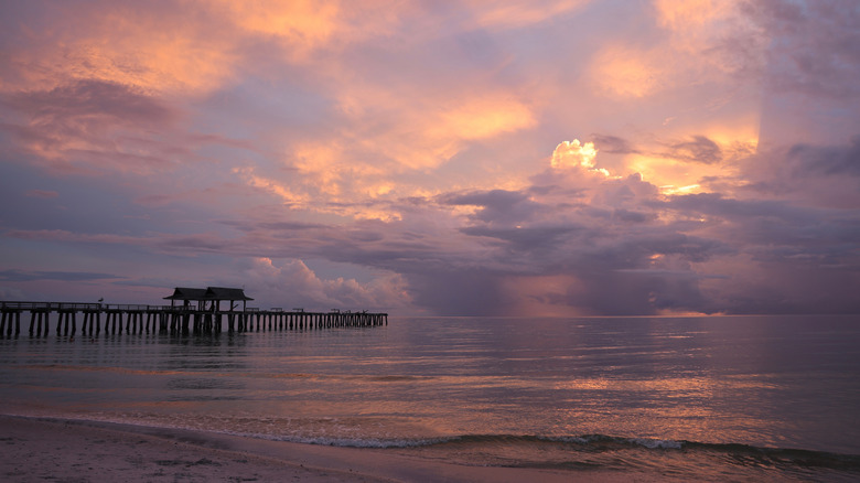 Naples, Florida pier at sunset