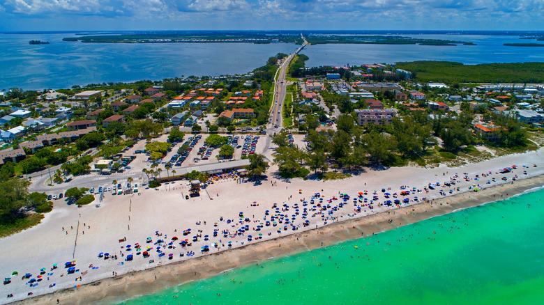 Aerial shot of Anna Maria island