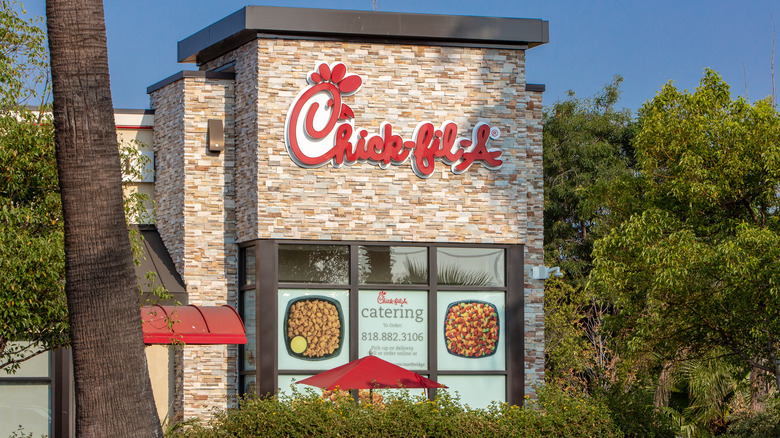 Chick-fil-A restaurant nestled in trees