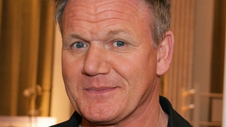 Gordon Ramsay smiles in closeup