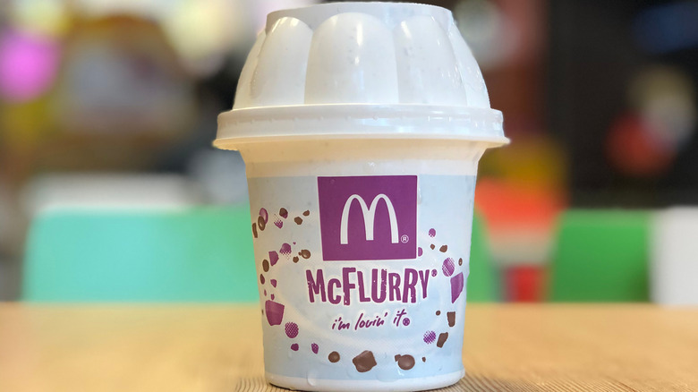 Small McFlurry on table
