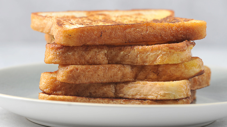 Toast on a plate