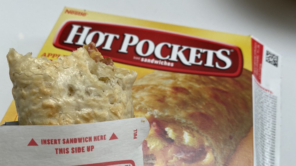 Hot Pocket in cardboard sleeve