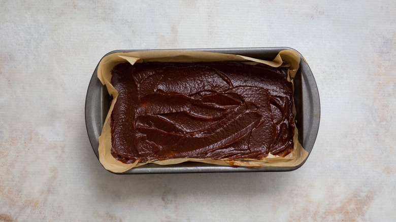 unbaked lentil loaf on table