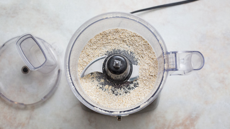 oat flour in food processor