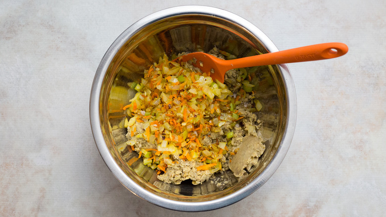 assorted vegetables in mixing bowl