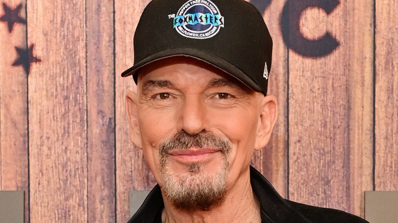 Billy Bob Thornton in layered headwear at the premiere for "Landman"