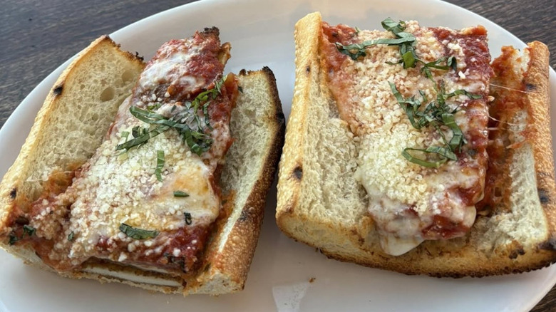 Chicken parmesan sandwich from Lou's Italian Specialties