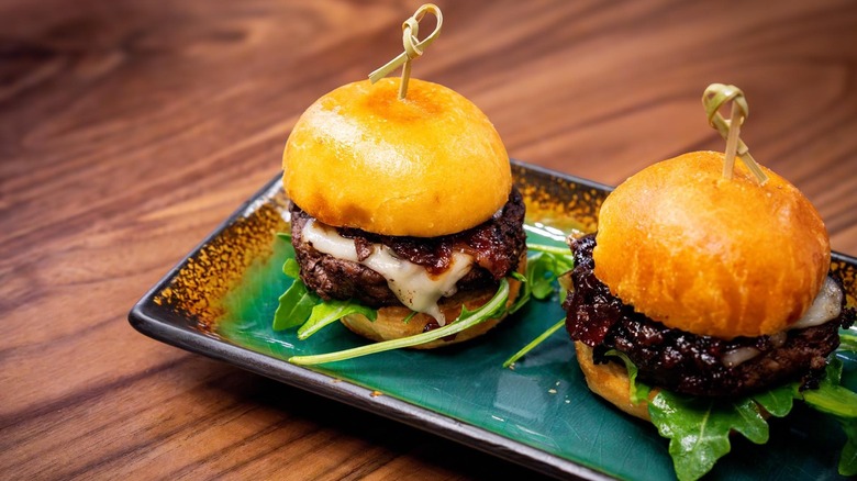 Wagyu smashburgers from The Cornell Restaurant + Bar