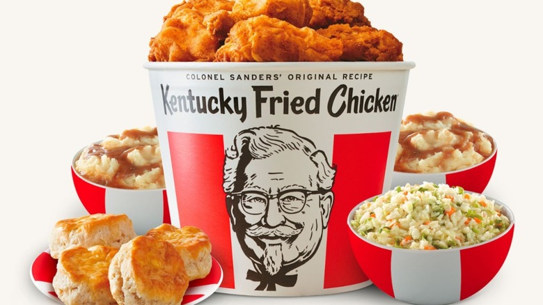  KFC bucket of chicken and sides