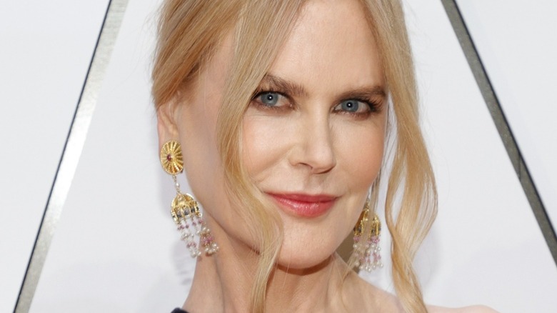 Nicole Kidman on red carpet wearing earrings