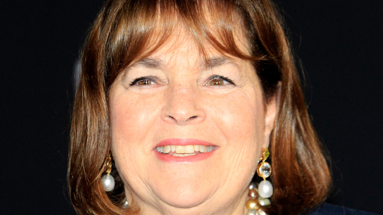 Ina Garten in earrings and smiling