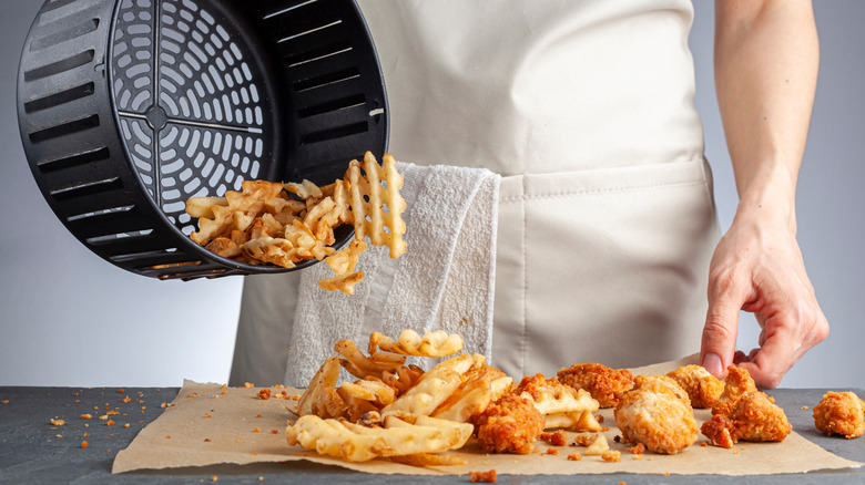 Fried food on table