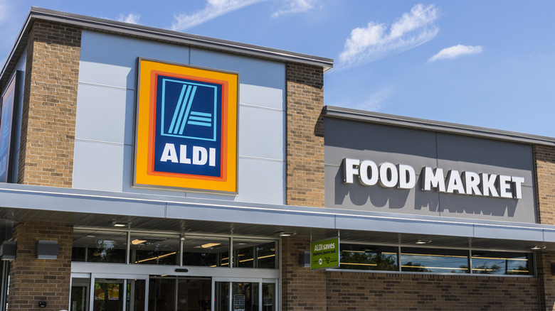 Exterior of Aldi store