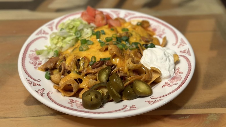 The chicken chili Frito pie from Honey's Sit N Eat