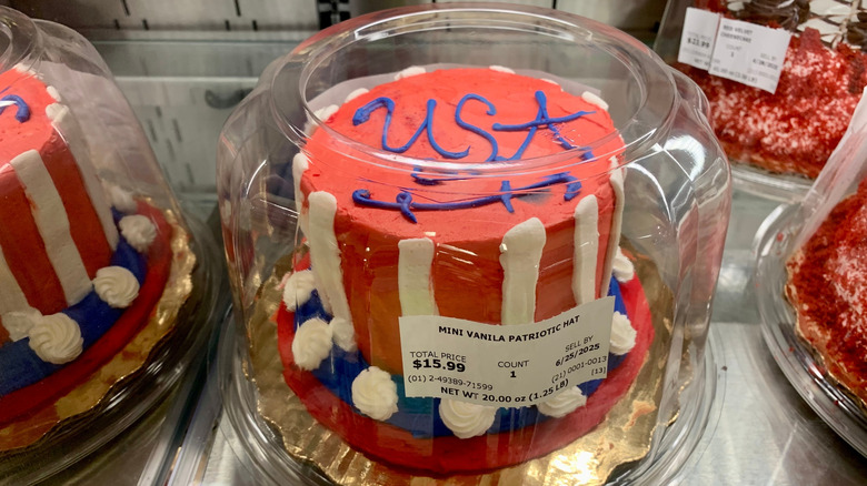 patriotic hat-shaped cake at Publix