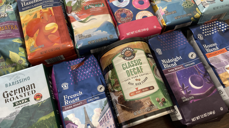 Various Aldi coffee products