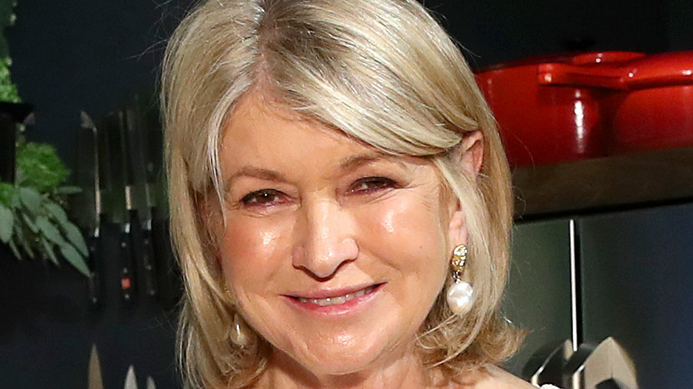 Martha Stewart in pearl earrings