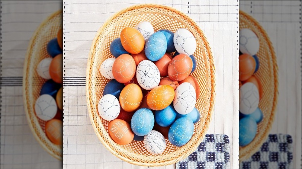 Martha Stewart's sashiko-style Easter eggs