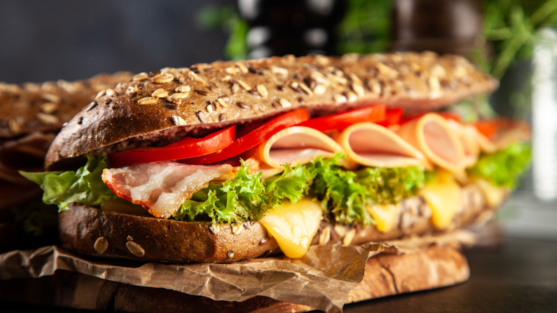 Subway BLT sandwich grain bread