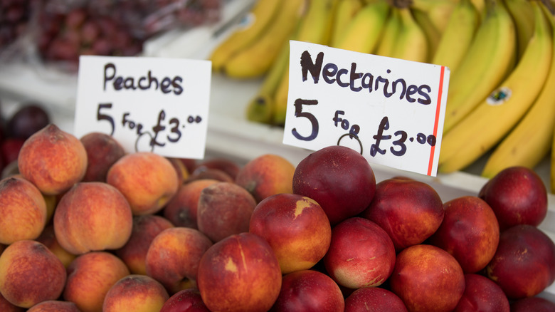 Peaches and nectarines for sale