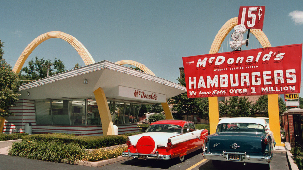 vintage mcdonalds burger stand