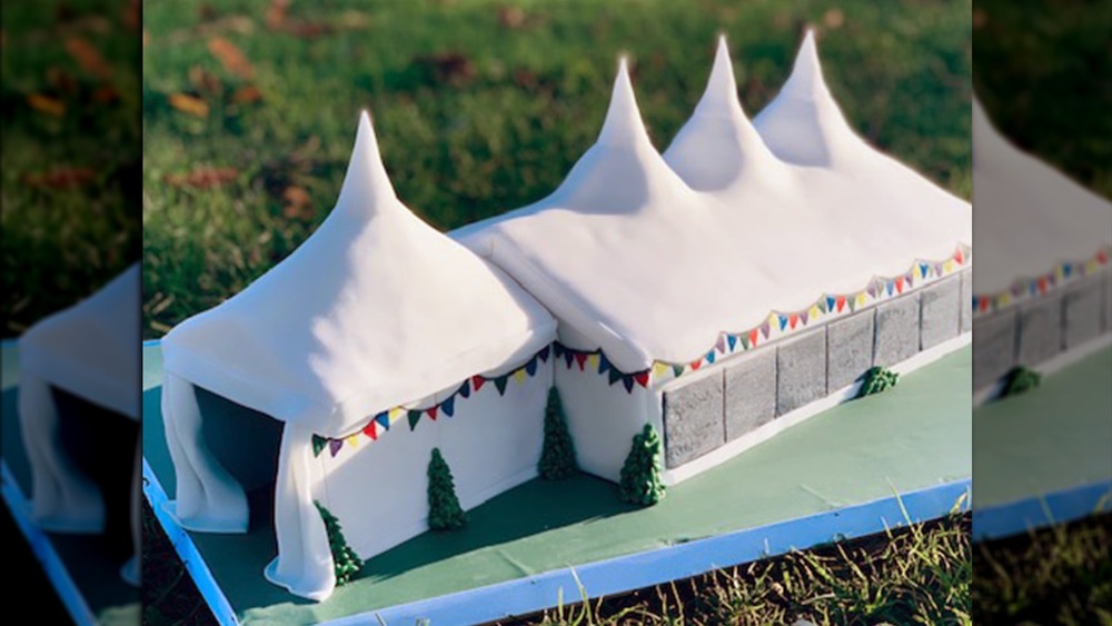 Great British Bake Off tent made of cake