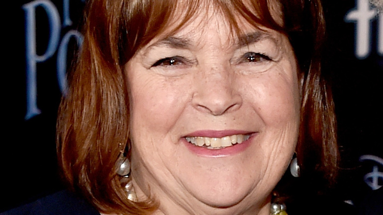 Closeup of chef Ina Garten wearing earrings and smiling