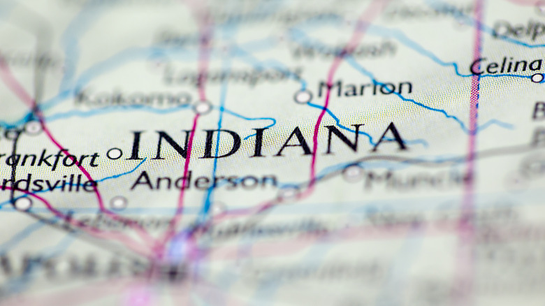 Indiana on the map
