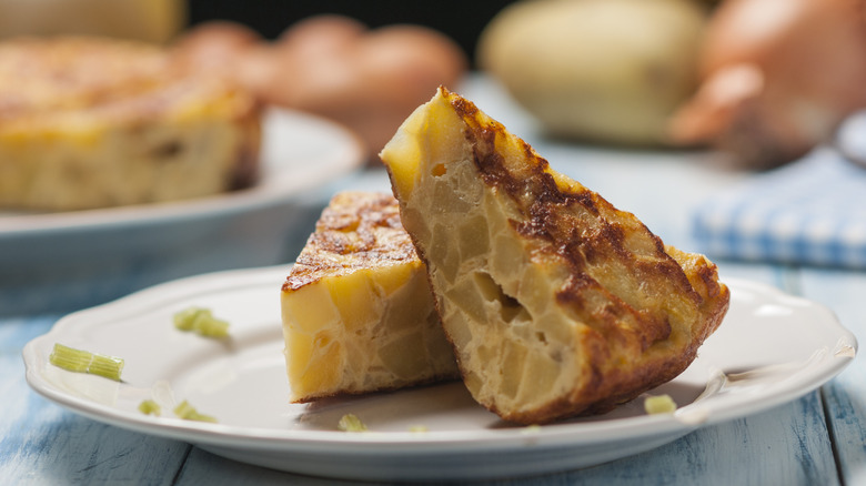 Spanish tortilla on a plate